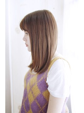 シュシュット(chouchoute) 韓国ボブレイヤーロンググレーベージュ黒髪質改善前髪パーマ/128