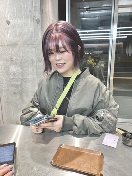 カケル(×.) 【色落ちまでキレイ】カシスカラー×ぷつっとボブ