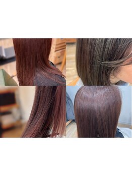 白髪対応のオーガニックカラーで艶感や色持ちUP☆ダメージレスで繰り返しのカラーにも◎お悩み解決します♪