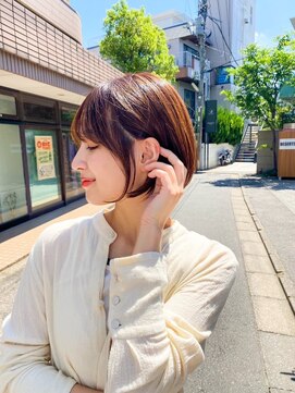 アンバー 池袋(amber) 切りっぱなしボブ/美髪/ピンクブラウン[池袋駅]