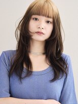 ミンクス渋谷スマートサロン(MINX shibuya smart salon)&nbsp;エアリーロング 美髪 ピンクブラウン 切りっぱなしボブ