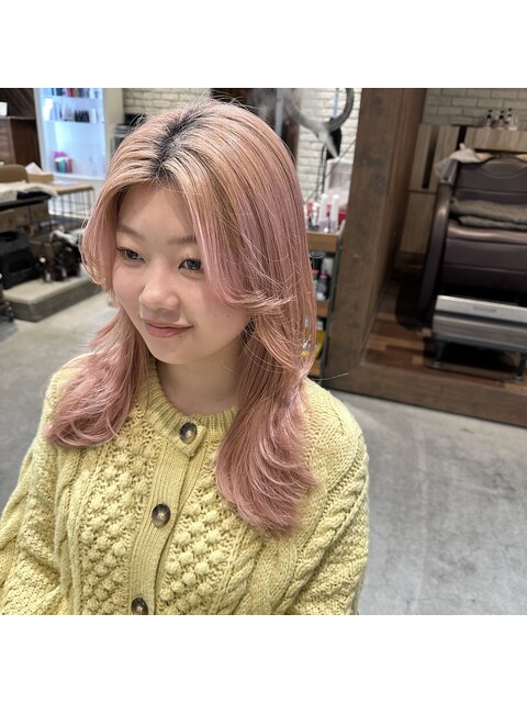 【adept金町店　石崎Style】韓国風レイヤー×桜カラー