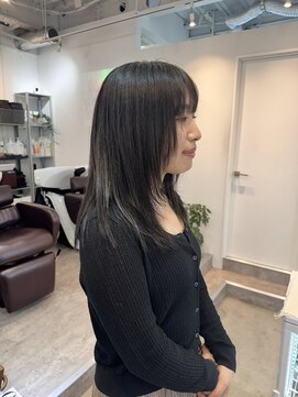 ロカ 表参道(loka) グレージュ/顔まわりレイヤー[表参道/ブリーチ/ハイライト]Mai