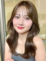 ロシェ 横浜店(loche)&nbsp;ウェットヘア オリーブベージュ×韓国レイヤーカット×横浜