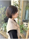 前髪、顔まわりのデザインが可愛いボブショート♪