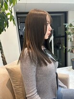 エトレ(etore) 【ブリーチなしダブルカラー】オリーブグレージュ×ストレート