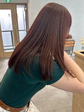 ミュラ(mulah) レッドブラウン暖色カラー＊ストレートロングボルドカラー