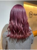 ヘルシースタイル/斜めバング/レイヤーロング/ウェーブ巻き