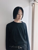メゾンアクア 表参道(Maison ACQUA)&nbsp;=メンズボブ/フェザーパーマ／MEN’S HAIR/ブルーブラック