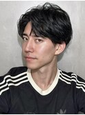 men's/メンズ/ダウンパーマ/黒染め/韓国/ブルーブラック/原宿