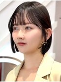 大人可愛いぱつっとボブは地毛風ストレートで！