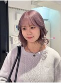 イメチェンラベンダーベージュ[表参道ダブルカラー縮毛矯正]