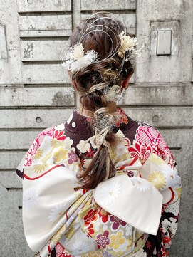 ケンジ 横浜(KENJE) 編み下ろしアレンジ/ヘアセット/成人式/卒業式