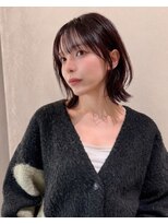 レーヴバイロンド 仙台(Reve by Lond) くびれレイヤーボブ縮毛矯正ダークアッシュ髪質改善顔周りカット