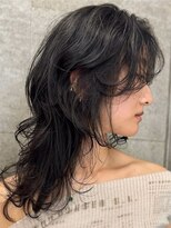 ピークアブー 原宿ハラカド(PEEK-A-BOO) ロングウルフカット/癖毛くせ毛/ミディアムハイレイヤー大人黒髪