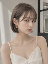 ユーフォリア 青山(Euphoria)&nbsp;小顔マレットボブヘア◎暗髪でも透明感ヘーゼルグレージュ