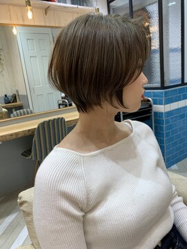 シー バイ ロンド 新宿(Sea by Lond) 大人かわいい小顔丸みのあるショートボブ 20代30代40代 新宿