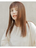 レジュアル(RESSUAL) 大人ガーリー　暖色系カラー　切りっぱなし　セミディ