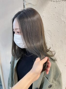 アリー 原宿 表参道(ALLY) 【ALLY 濱田】ブリーチなしオリーブグレージュ 20代/30代/40代