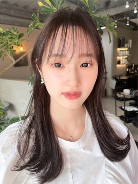 フラッグヘア 新宮店(Flag HAIR) 【韓国ヘア】くびれミディ シースルーバング