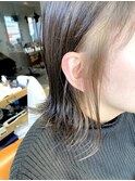 ☆イヤリングカラー☆ベージュカラー☆外ハネミディアム☆