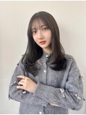 レイヤーカット/暗髪/ダークグレージュ/自由が丘
