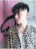 束感モテる/刈り上げマッシュ/無造作パーマ/メンズハイライト/