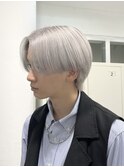 メンズハイトーン×ホワイトグレージュ×シルバーカラー