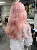 9247ベビーピンクカシスレッドハイトーンカラー韓国ワンホンヘア
