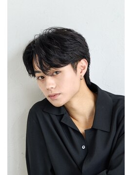 フリーラ 横浜(freera) メンズダークアッシュニュアンスパーマ韓国マッシュウルフカット