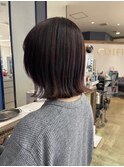 外はねボブ！くすみピンクカラー