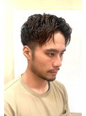 ツイストスパイラル ツーブロック ナチュラルパーマ