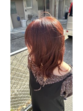 ヘアーテラスエム 奈良店(hair terrace M) ワンブリーチオレンジブラウンカラー
