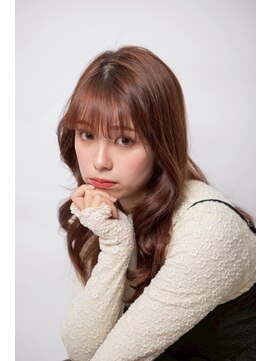 ルフュージュ バイ プロデュース 相模大野店(Refuge by Produce) レイヤーカット/韓国風巻き/アプリコットベージュ