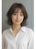 【アッシュブラウン×軽ボブ】
