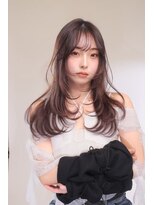 キング 高槻(K!ng) ハイライトカラーミルクティーベージュレイヤーカット