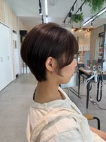 グランデュール 東静岡池田店(GRANDEUR)&nbsp;東静岡ショートボブくびれショートイルミナカラー顔周りレイヤー