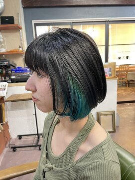 ピエスデシュブー(piece des cheveux) ミニボブとインナーカラー