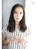 夏美髪質改善アプリコットオレンジハイライトカラーくびれヘア07