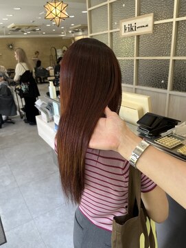 縮毛矯正×暖色カラー