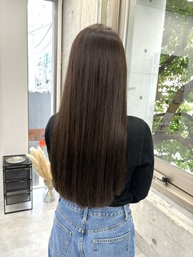 ディジョン(Dijon) 韓国顔まわりレイヤーカットグレージュオリーブベージュブラウン