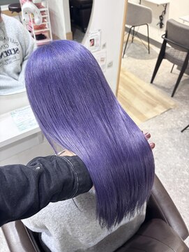 アン(Hair make un) ペールアメジスト/ハイトーン/パープル/ブリーチ