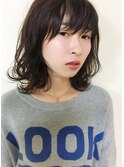 外ハネ☆黒髪☆うざバング☆ミディアム