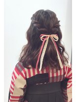 アムールマヤ&nbsp;卒業式はかまスタイル、波ウェーブハーフアップ☆