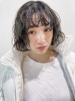 アイティー バイ アルバム 浦和店(IT by ALBUM)&nbsp;ふわボブ_外ハネボブセクションカラーペールベージュ_29033