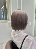 1ブリーチでつくるラベンダーグレージュぷつっとボブ群馬太田