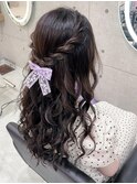 ハーフアップ／心斎橋ヘアセット