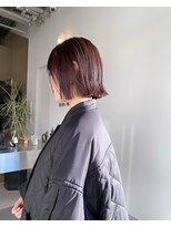 ステン(sten)&nbsp;切りっぱなしボブ黒髪カット