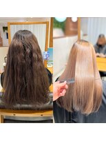 ビューブルー 亀戸錦糸町(VIEW BLUE)&nbsp;美髪カールシアーカラーピンクブラウンエアリーロングセミディ