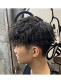 波巻きパーマツイストスパイラルパーマメンズマッシュパーマ